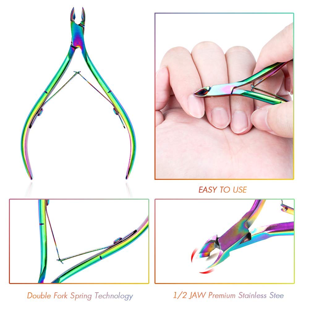 Cuticle Nippers Pusher Manicure Tools Set Jugaad Life 6Pcs Professional Stainless Steel Nail Clipper Pedicure Tweezer Knife Files Nail Care Tools Grooming Kit: Beauty