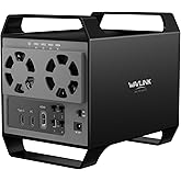 WAVLINK 4-Bay Hard Drive Enclosure for 3.5" and 2.5'' SATA HDD/SSD Featuring 10Gbps USB-C 3.2, Max 88TB Capacity, Built-in Temp-Controlled Cooling Fans, 4K HDMI Stunning Video Output, Aluminum Shell
