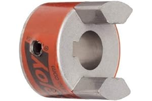 Lovejoy 41467 Size L095 Standard Jaw Coupling Hub, Sintered Iron, Metric, 20 mm Bore, 53.594 mm OD, 25.4 mm Length Through Bore, 63.39 Nm Max Nominal Torque, 6 mm x 2.8 mm Keyway