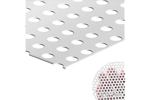 ABJHCAD Perforated Stainless Steel Sheet Metal 23.6"X11.8"x 0.0375" 304 Stainless Steel Plate, 0.12" Hole