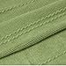 BATTILO HOME Green Throw Blanket for Couch, Decorative Green Blanket for Bedroom, Soft Warm Green Blanket with Tassels, 50