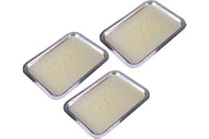 ULTECHNOVO 3pcs Wax Dissecting Tray Stainless Steel Thicken Dissection Pan Biological Equipment for Junior Senior Laboratory