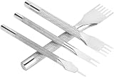Cikonielf Leather Prong Chisel Set Stainless Steel 1 2 4 6 Prong Hole Punch view 9