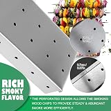 KEPKKU Stainless Steel BBQ Smoker Box for Charcoal/Gas Grills view 4