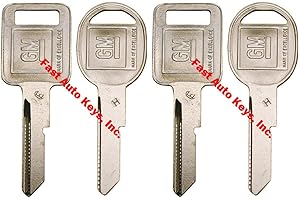 FAST AUTO KEYS Strattec 4 Keys Set - New GM Logo OEM“E“ Ignition +“H“ Doors/Trunk Key Blanks Uncut 320404 + 320405 Fits Select GM Vehicles
