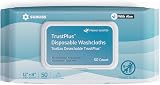 SUNKISS TrustPlus Wet Wipes for Adults Extra Thick 50 Count Aloe Fresh Scent