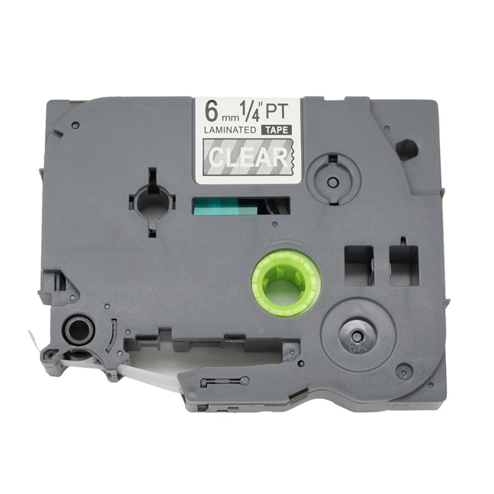 BROVACS 1 Pack White on Clear Label Tape Compatible for Brother P-Touch TZ 115 TZe 115 6mm 1/4" OPA1111E