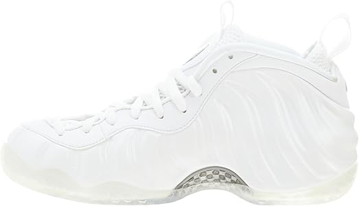 nike foamposite silver and white