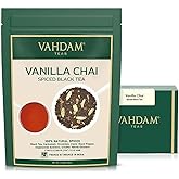 VAHDAM Vanilla Spiced Masala Chai | 3.53oz (50 Cups) Gluten Free Delicious Blend Of Vanilla 
Masala Chai | Spiced Chai Tea L