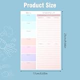 Thboxes Magnetic Weekly Meal Planner and Shopping List Pad 52 Sheets 25x17cm view 2