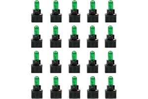 Zpana Car Halogen Instrument Cluster Bulbs Kits, 20PCS T5 17 57 86 Vehicle Dash Panel Lamp With Twist Lock Socket, 12V Automotive Interior Replacement Dashboard Light, Universal Fit (Green)