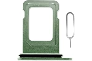 Phoupair SIM Card Slot Tray Holder Replacement Compatible with iPhone 13 Pro 6.1 inch and iPhone 13 Pro Max 6.7 inch with Rubber Gasket and Sim Pin (Alpine Green)(Single Sim Version)