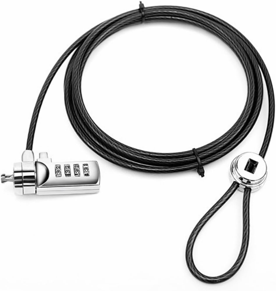 Laptop Security Lock, Combination Cable Lock, Theft Protection Tablet Lock Security Cable for Notebook Laptop Pc Computer Monitor