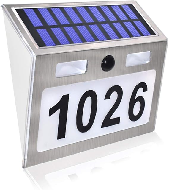 comboss Solar House Number Plaque Light with 200LM Motion