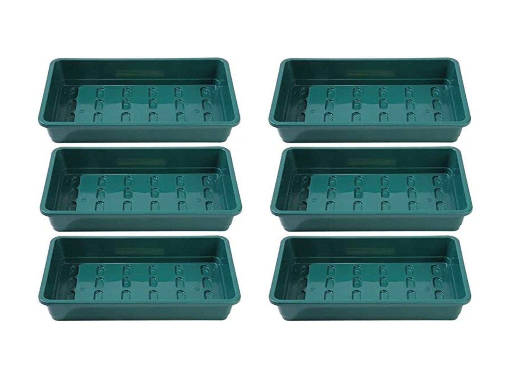 Britten & James Professional Standard Seed Tray Green without Holes [Pack 6] 37.5 x 23cm/15 x 9