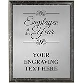 Corporate Employee Recognition Plaques - 6 x 8 Employee Of The Year Etched Recognition Trophy Plaque Award Prime