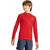 DEVOROPA Youth Boys Compression Thermal Shirt Long Sleeve Kids Fleece Baselayer Soccer Baseball Undershirt Slim/Regular/Husky