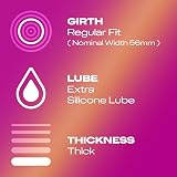 Durex Pleasure Me Condom 40 Pack Ribbed Dotted with Silicone Lube Regular view 2