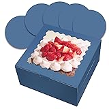 Bakepacker Matte Ink Blue 18-Packs Cake Boxes with