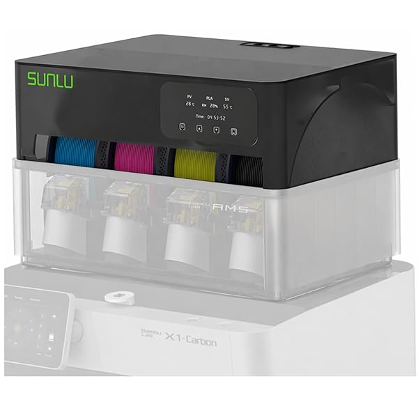 SUNLU AMS HEATER UPGRADE FOR BAMBU LAB AMS,ADD ACTIVE DRYING FUNCTION TO YOUR AMS,PREVENT WET 3D PRINTER FILAMENT & CLOGS,ENABLES DRYING WHILE PRINTING,EASY PLUG & PLAY INSTALLATION (AMS NOT INCLUDED)