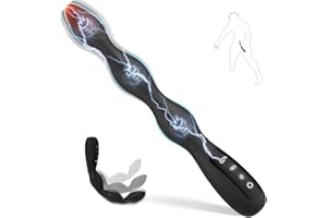 Vibrating Anal Beads Butt Plug Prostate Massager, with 5 Electric Shock & 10 Vibrating & 3 Heating Modes, Prostate Stimulator