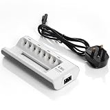 EBL 8 Bays AA AAA Battery Charger for Ni-MH Ni-CD Rechargeable Batteries, Smart 