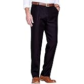 Chums Men's HIGH-Rise Pants Poly Twill Pants with Stretch Waist Black