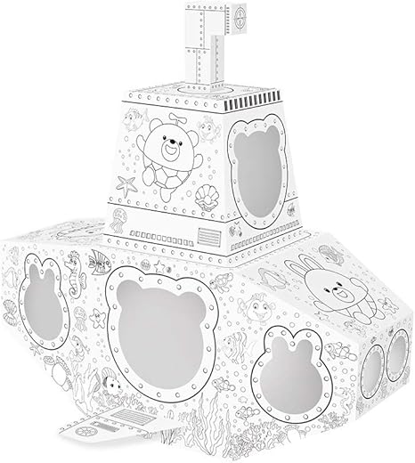 cardboard playhouse to color