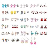 Ultrey Women 12 Pair Stud Earrings Set Fashion Cute Cartoon Animal Ear Accessori