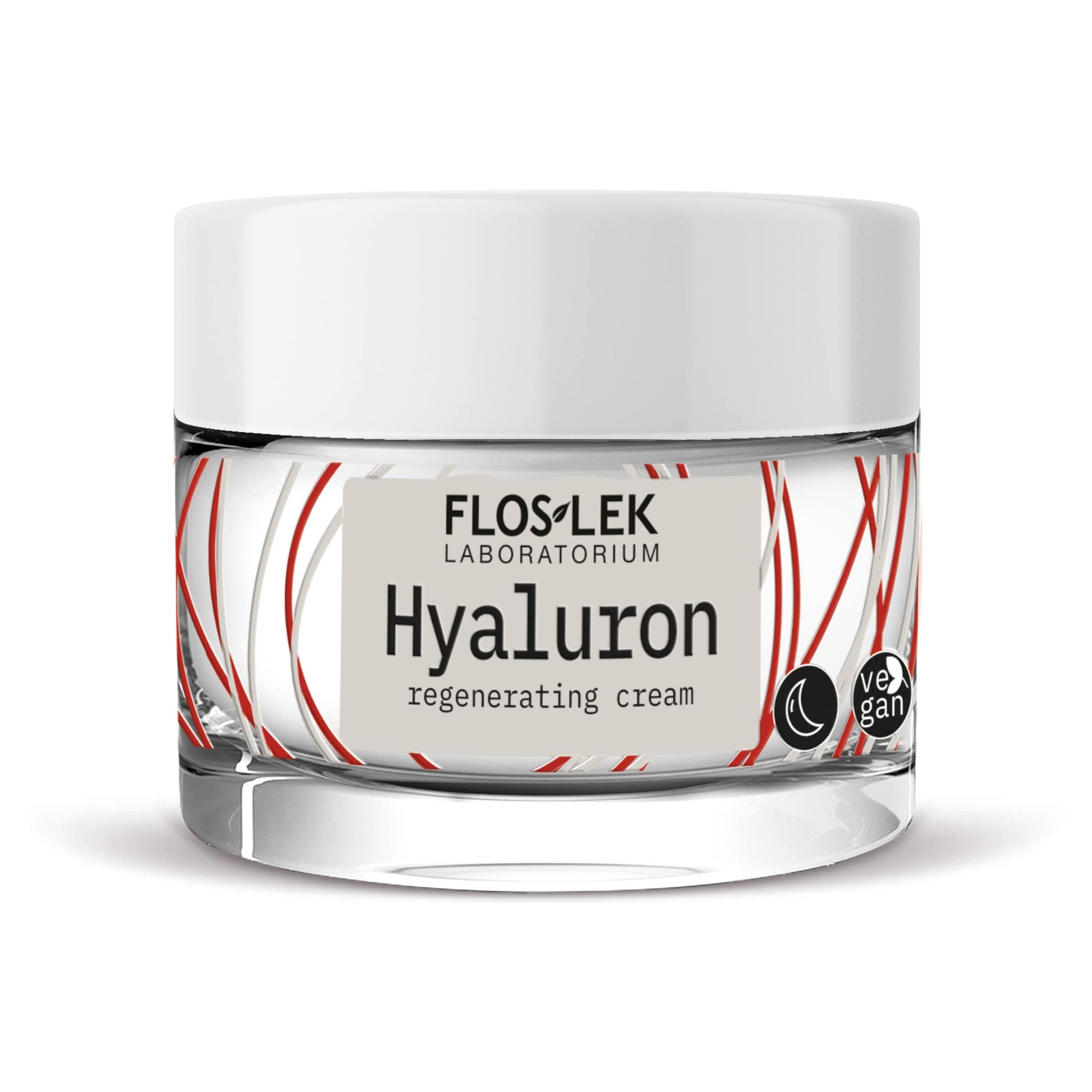 Floslek | HYALURON Regenerating Night Cream | Anti-aging Treatment | Reduces wrinkles | Provides moisture to the skin | Natural Cosmetic | 50 ml