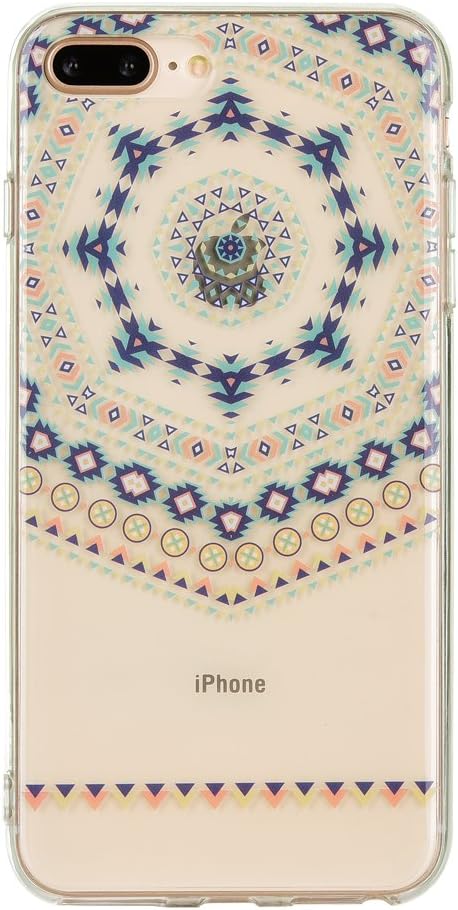 MURMAZ case for iPhone 8 Plus, iPhone 7 Plus case, Floral Flower Summer Tropical Clear Cute Design for Girls Woman [Hard PC Back + Soft Bumper] Ultra-Thin Protective Cover