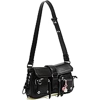 Amazon.com: Small Shoulder Bag for Women, Black Y2K Purse with