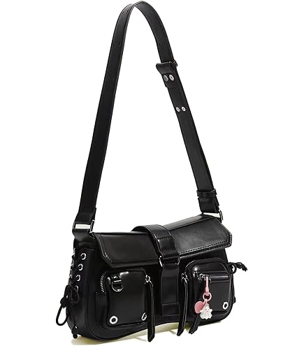 Amazon.com: Small Shoulder Bag for Women, Black Y2K Shoulder