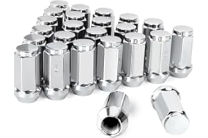 SUCOSO M14x1.5 Lug Nuts for Chevy Silverado Ford GMC, 24Pcs 1.8" Length 14mmx1.5 Lug Nuts for Aftermarket Wheels, 14x1.5 Wheel Nuts for Silverado 1500 Avalanche Colorado Suburban K1500 Yukon Traverse Acadia
