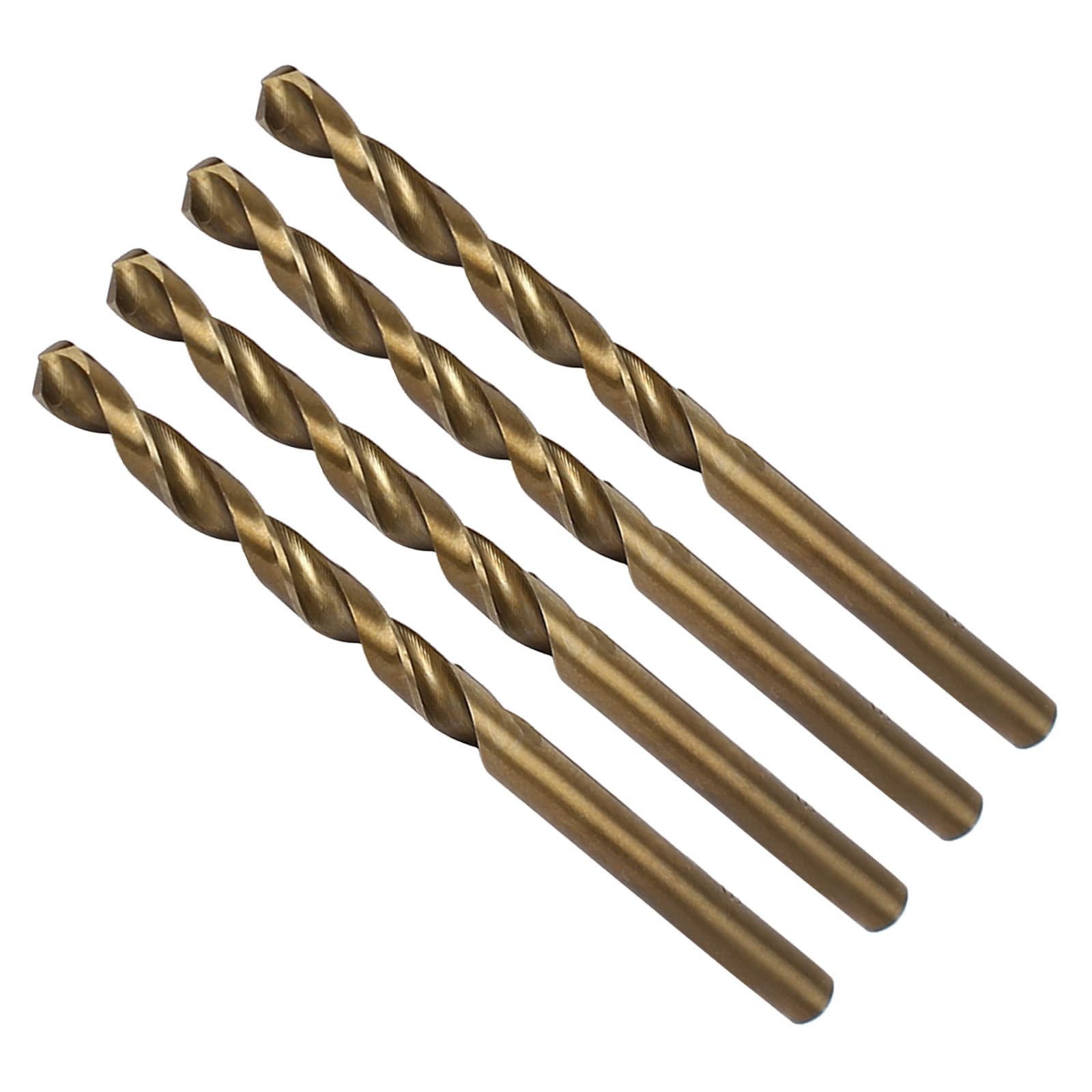 CoCud High Speed Steel Cobalt Twist Drill Bits, 4.2mm Diameter 75mm Length, Straight Twist Jobber Drill Bit - (Applications: for Metal Woodwork Plastic Aluminum), 4Pieces