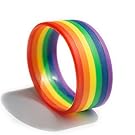 Friendship Bracelet Ring Bracelet for Men Band Rainbow Bracelet Silicone Ring Silicone Wristband Sports Fan Bracelet Rainbow Band Colorful Wristband