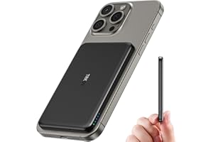 TRKOY for Magsafe Portable Charger Power Bank, 5000mAh Wireless Magnetic Power Bank with USB C Fast Charging, Travel Essential Battery Pack for iphone, Compatible with iPhone 17/16/15/14/13/12 Series, Black