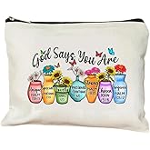 MONNYCAR God Says You Are - Cosmetic Bag Makeup Bags Cute Travel Bag For Women, Travel Essential Lightweight Makeup Organizer, Versatile Coin Purse (F0074)