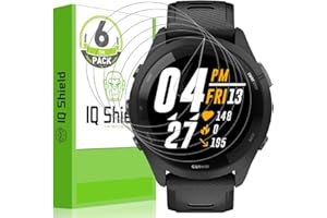 IQShield Screen Protector Compatible with Garmin Forerunner® 265 (6-Pack) Anti-Bubble Clear TPU Film