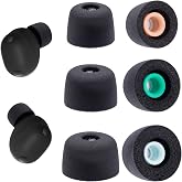 Klowcok Replacement Foam Ear Tips for Sony WF-1000XM6 Earbuds, Black | Memory Foam Tips with Dust Mesh, Skin-friendly, Comfort Fit, 3 Pairs (S/M/L)