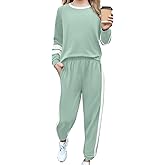 Zaclotre Girls 2 Piece Outfit Fall Long Sleeve Sweatshirt and Jogger Pants with Pockets Kids Tracksuit Sweatsuit Set
