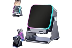 5-in-1 Wireless Induction Bluetooth Speaker with Adjustable Phone Stand, Stereo Sound | Colorful Light | 5000mAh Rechargeable