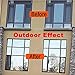 WPCTEV One Way Mirror Window Film Daytime Privacy Heat Control Film Solar Film Non-Adhesive Window Tint for Home and Office Brown & Silver 6 Mil 23.6 Inch x 13.1 Feet