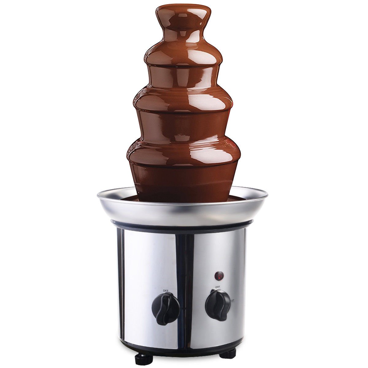 Máquina De Chocolate Fondue Fuente 4 Niveles Eléctrico Acero Inoxidable