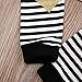 Newborn Baby Boy Girl Romper Tops + Headband+Leg Warmer 3PCS Outfits Set Clothes (0-6 Months), Tag 70, White/ Black/ Gold