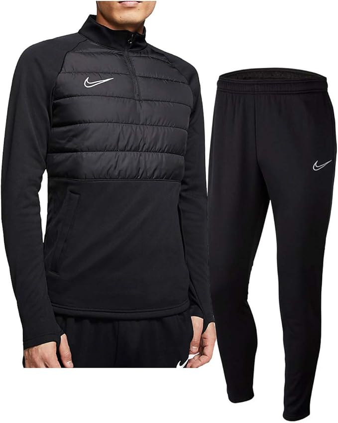Amazon Dri Fit アカデミー ドリルトップ サーマ アカデミー パンツ上下セット ブラックrシルバー Bq7474 010 Bq7476 010 Xl サッカー フットサル コート ジャケット 通販