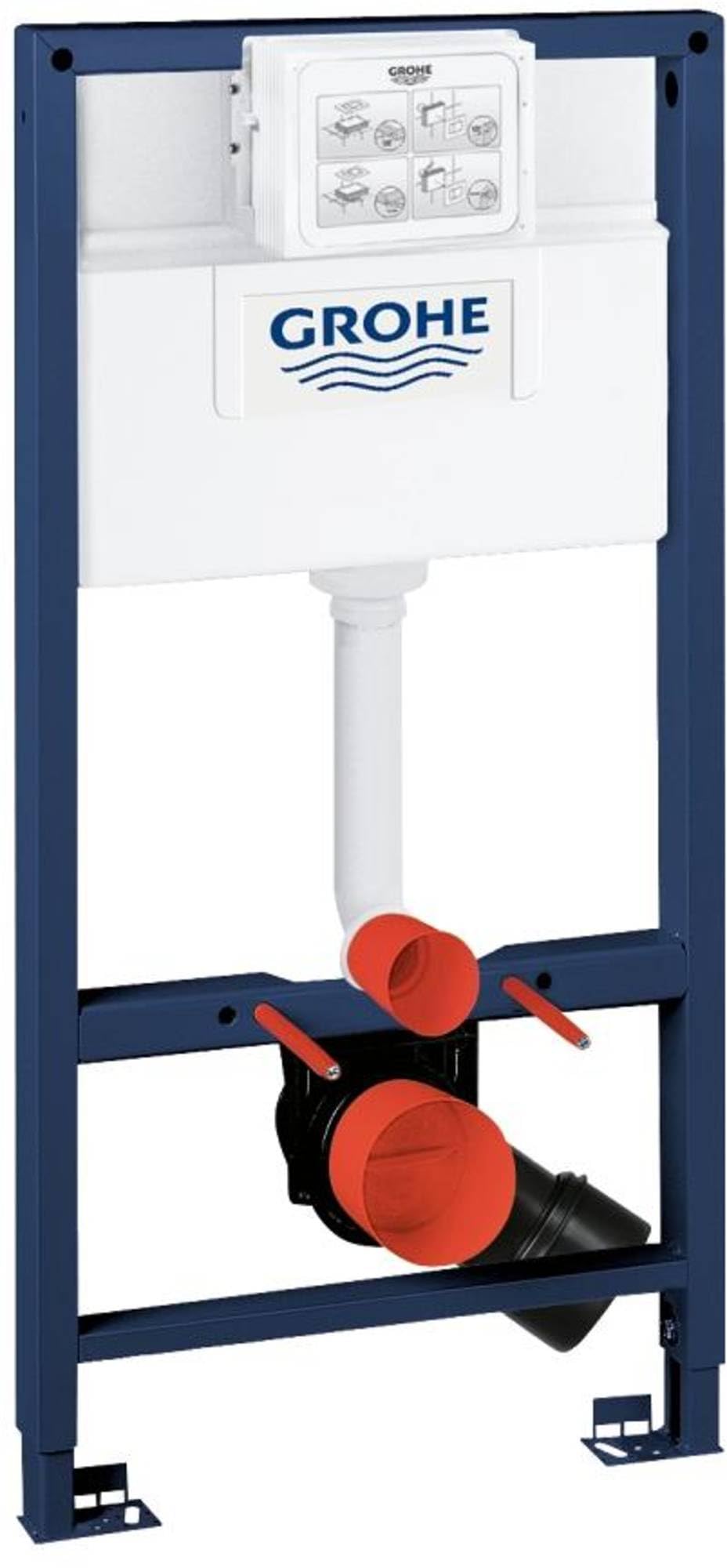 GROHE 38525001 Rapid Sl Installation System for Wall-Hung Toilet, 1.00 m