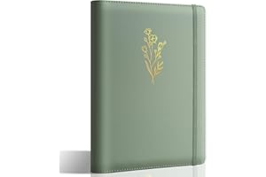 OVESMUSL Aesthetic A5 Binder 6 Ring Refillable Notebook Planner Cover Small 0.8 Inch Loose Leaf Binder for Journaling or Collections Refillable Notebook Holder with Pocket