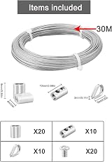Abimars 30M Stainless Steel Cable Wire 2mm 7x7 Strand 304 Outdoor Garden Fence view 2