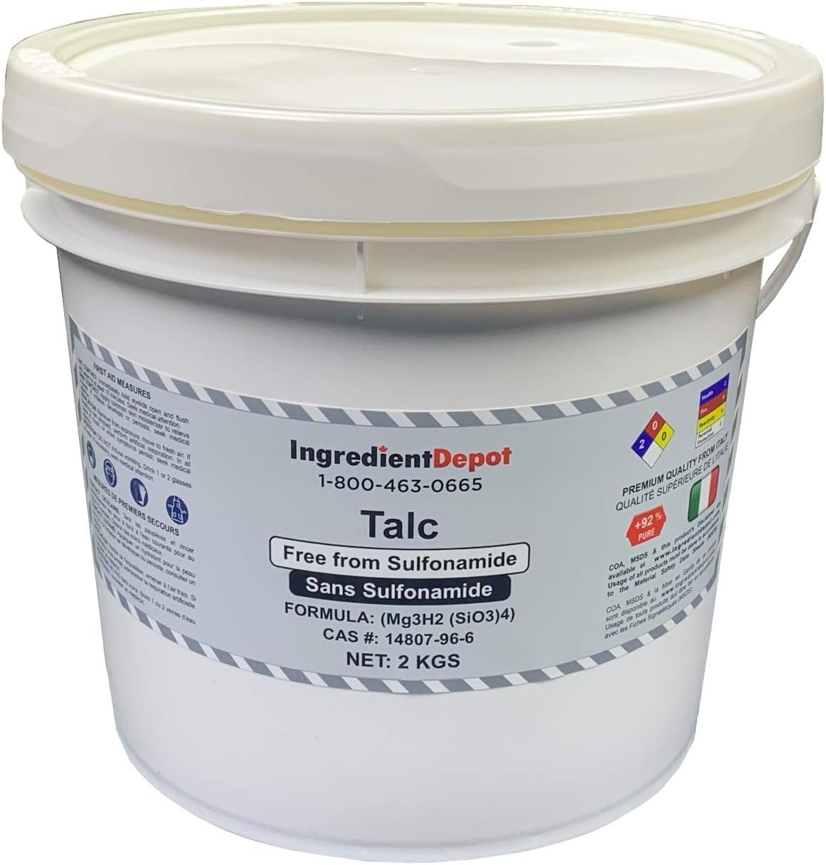 Talc (Talcum) USP from Italy | 2 kgs